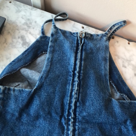Denim pinafore dress TOPSHOP - Picture 3 of 4